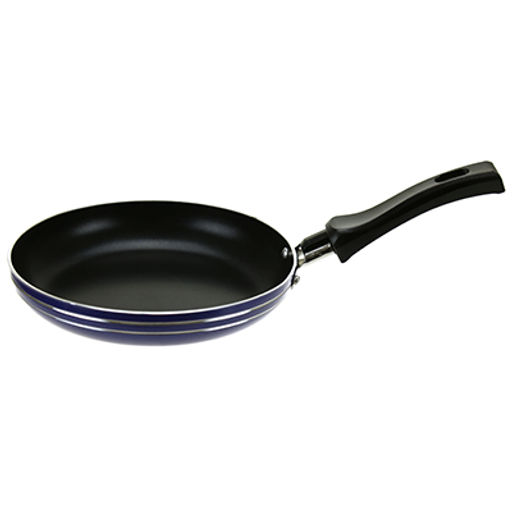 Сковорода с тефлоновым покрытием д16см h2,9см "Классика", 0,5л, пластмассовая ручка, цветной корпус, цвета микс (Китай)