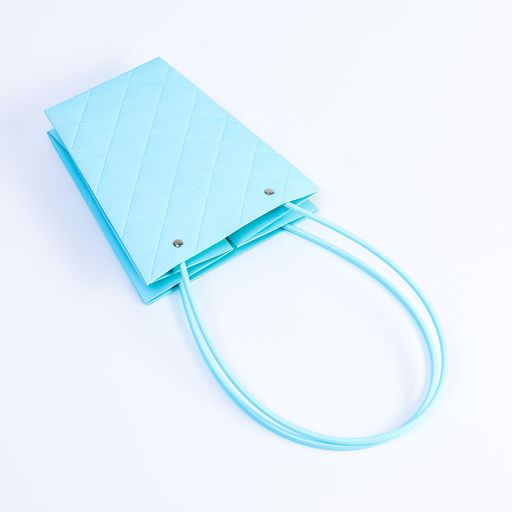 Цена за 10 шт. Сумка для цветов тиснение голубой влагостойкая, 17x17-11.5x11.5-20 см - UPAK LAND фото 3