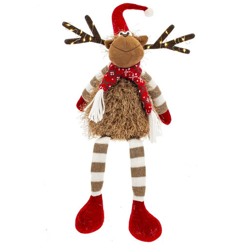 Игрушка набивная с подсветкой "Олень" (CR2032x2), L27 W13 H60/42 см