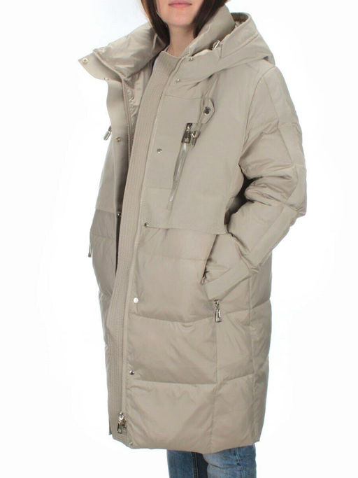 C223 GRAY/BEIGE Куртка зимняя женская (200 гр. холлофайбера) - Fashion фото 9