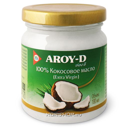 Кокосовое масло Aroy-D, Индонезия, 180 мл Акция