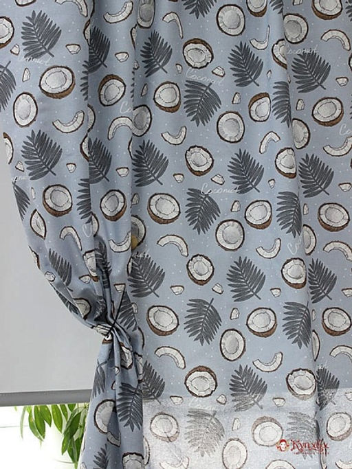 Рогожка Кокосовый рай цв.пыльно-голубой, ш.1.5м, хлопок-100%,160гр/м.кв - Купава фото 5