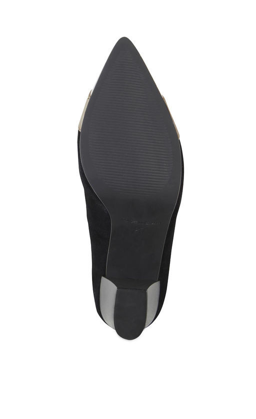 Туфли, черно-золотистые