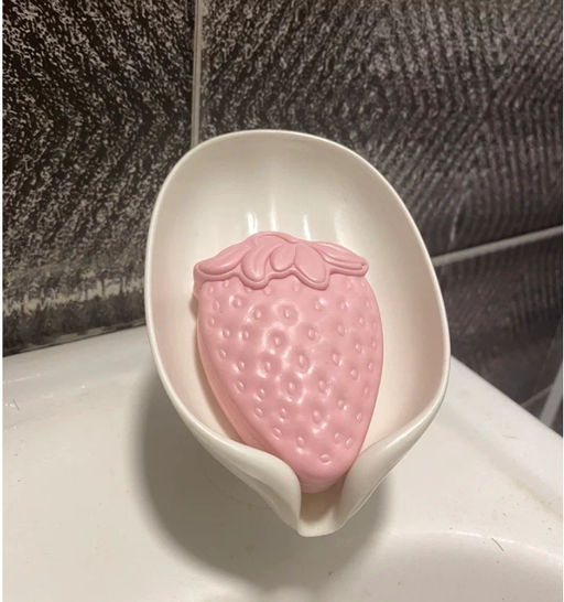 Подставка для мыла Белая со сливом на присоске 12x8x10см, мыльница - Aopen фото 6