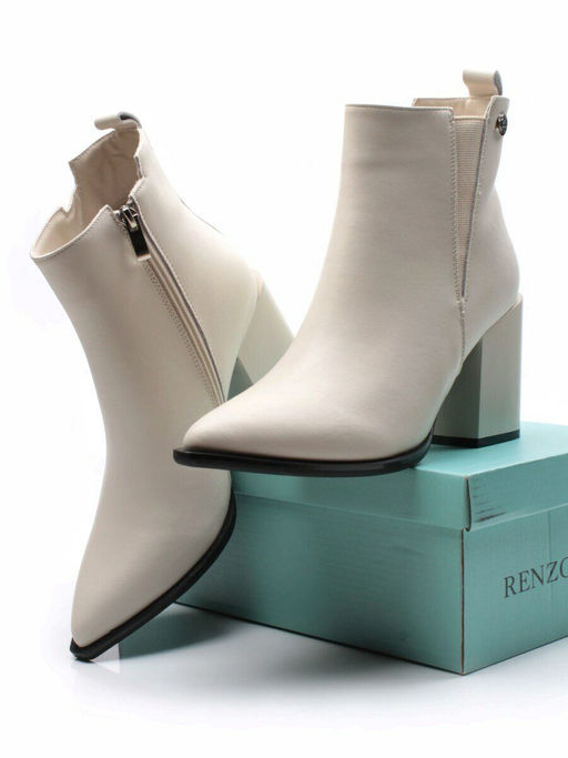 01-PCG267-2 LT.BEIGE Ботинки демисезонные женские (натуральная кожа, байка) - Фабричный китай фото 17