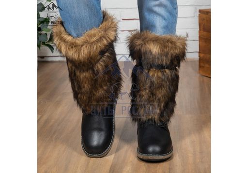 Унты мужские Высокие, койот, войлочная подошва