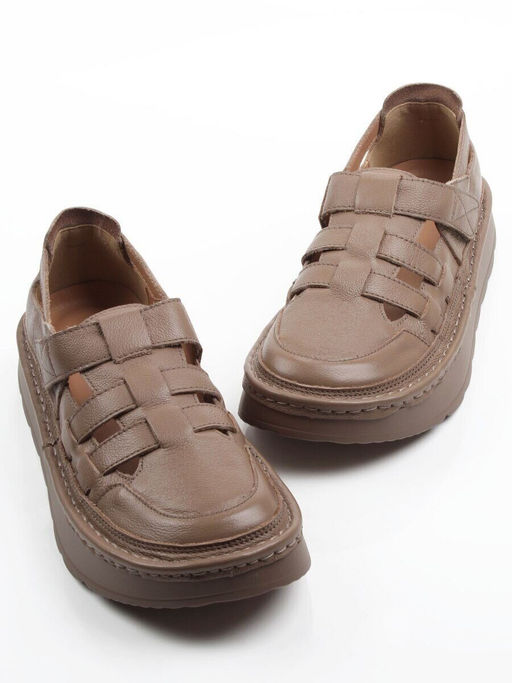 06-2193-5 DK. BEIGE Туфли женские (натуральная кожа)