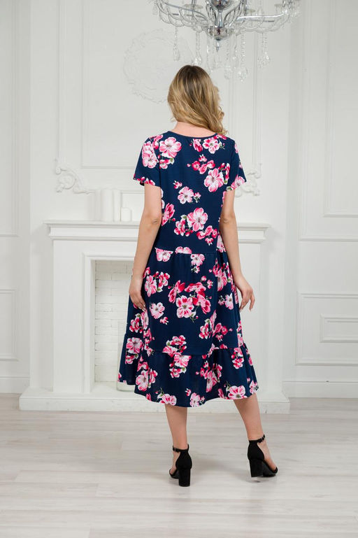 Платье женское из кулирки Кармелита яблоневый цвет - Амадэль фото 12