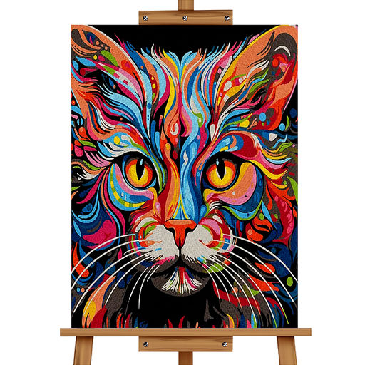 Набор для рисования "Картина по номерам 30х40 см. Яркая кошка"