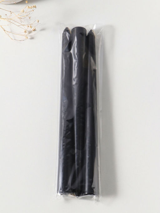 Свеча античная 25 см (набор 3 шт) 58 гр, 7 ч, цв. чёрный