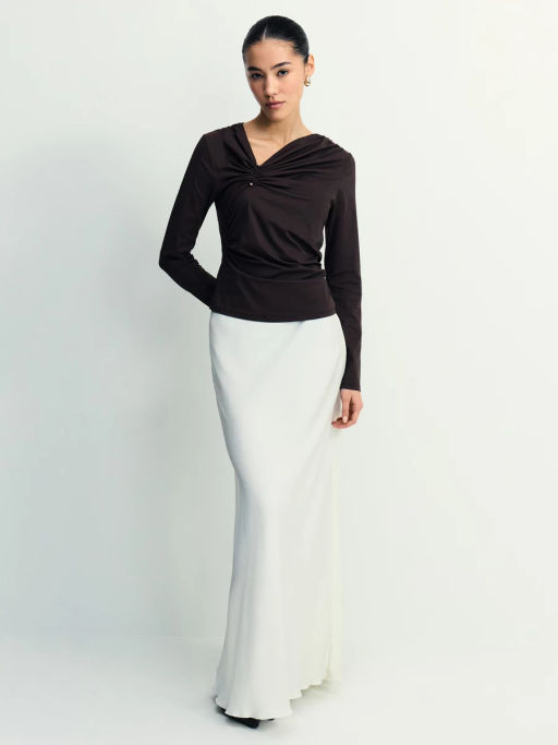 Лонгслив с декоративным узлом / Zarina  фото 2