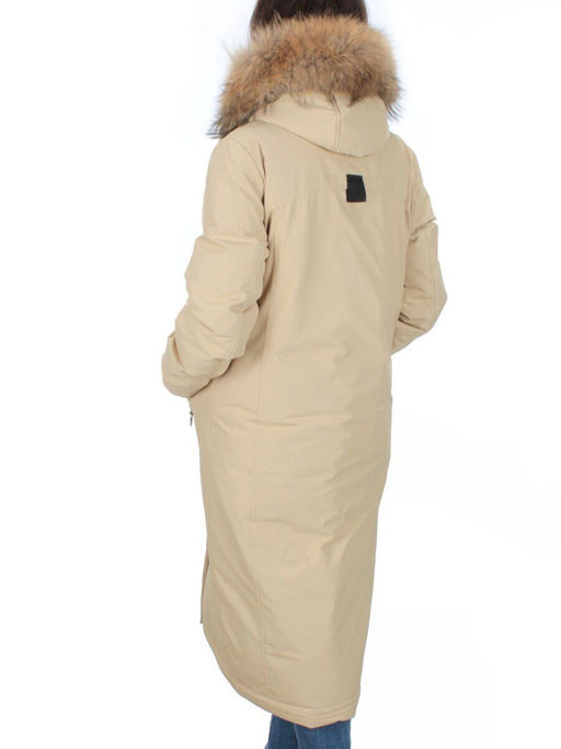 22101 BEIGE Пальто зимнее женское (200 гр. тинсулейт) - Фабричный китай фото 4