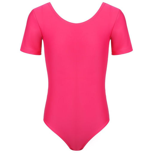Купальник гимнастический Grace Dance, с коротким рукавом, р. 40, цвет малина фото 3