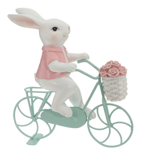 Фигурка декоративная "Заяц на велосипеде", L17,5 W6 H19,5 см