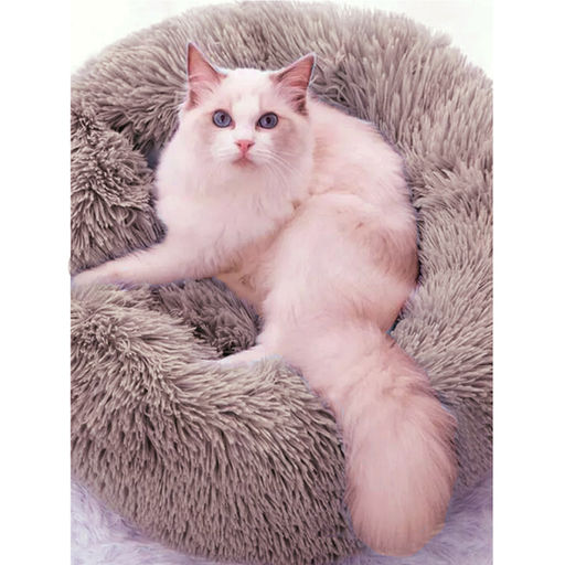 Лежанка для животных круглая "Место БРО", цвет мокко, d-60см (Лейбл)