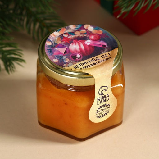 Подарочный набор С Новым годом: чай 50 г, крем-мёд с грецким орехом, 120 г - Фабрика счастья фото 3