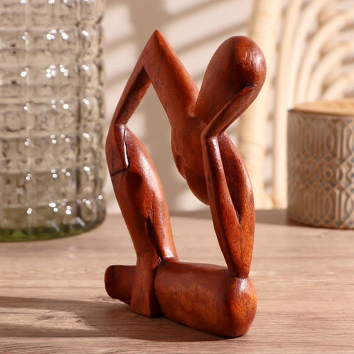 Сувенир «Думающий человек», 18×13×3 см, дерево