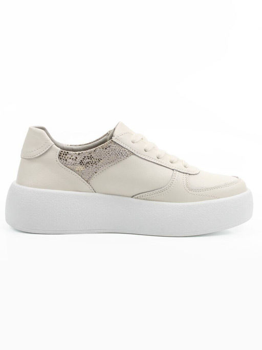 03-C140-2 LT. BEIGE Полуботинки спортивные женские (натуральная кожа)