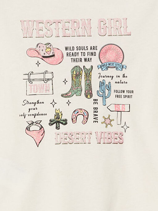 Bisiklet Yaka K?z ?ocuk Ti??rt