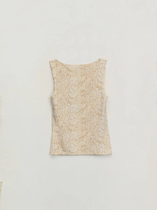 Базовый топ с широкими бретелями и принтом / Zarina  фото 2