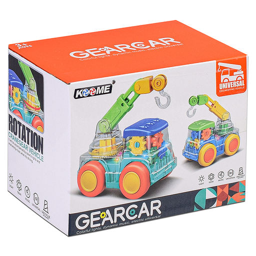 Машина "Автокран" на батарейках, в коробке