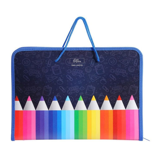 Папка для труда, А4, пластиковая, 32.5×23×2.5 см «Карандаши»