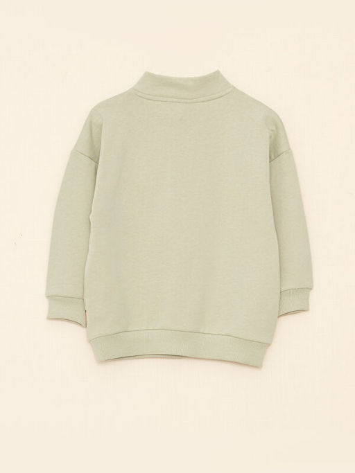 Dik Yaka Bask?l? Uzun Kollu Erkek Bebek Sweatshirt - Waikiki фото 2