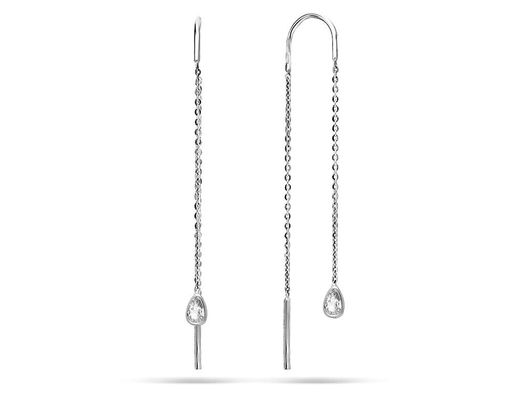 Серьги из серебра куб.циркон., ТЦС-58