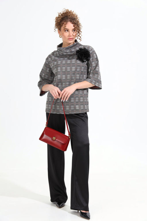 Костюм NIKVA н807-3 чёрный+серая клетка