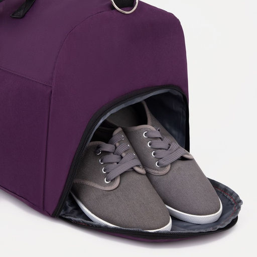 Сумка спортивная на молнии, отдел для обуви, наружный карман, цвет фиолетовый - Simaland фото 4