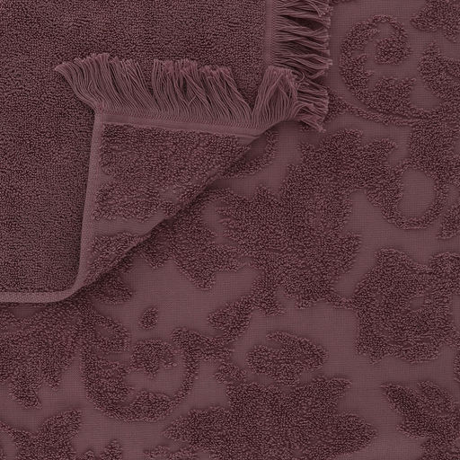 Полотенце махровое "Королевский шик" 50х90см, хлопок 100%, с бахромой, бордовый (Китай)