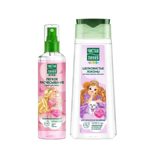 ЧИСТ.ЛИНИЯ набор "Шелковые локоны" (240мл+160мл) 24