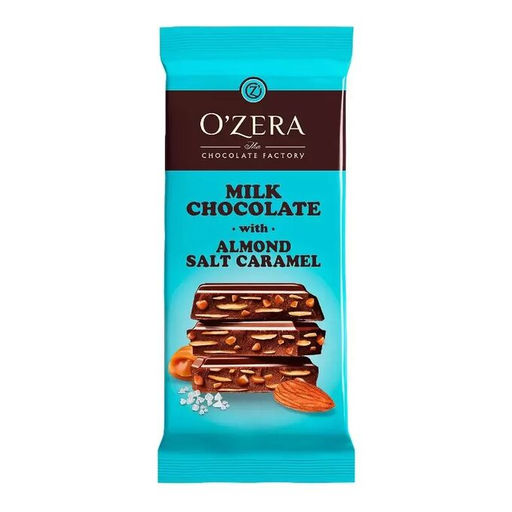OZera, шоколад Milk chocolate with Almonds salt caramel, 90 г - O`zera фото 2