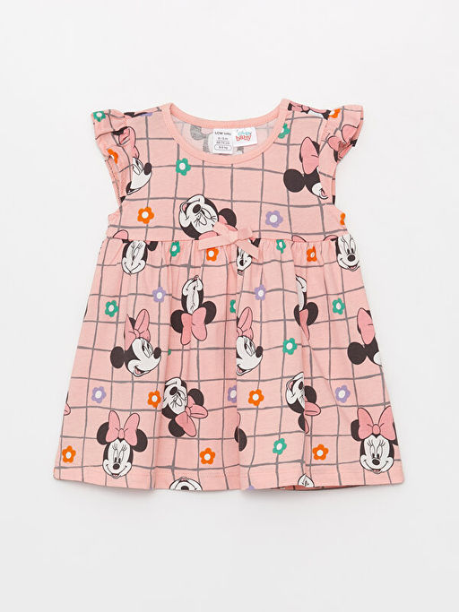Bisiklet Yaka Minnie Mouse Bask?l? K?z Bebek Elbise 2li - Waikiki фото 2