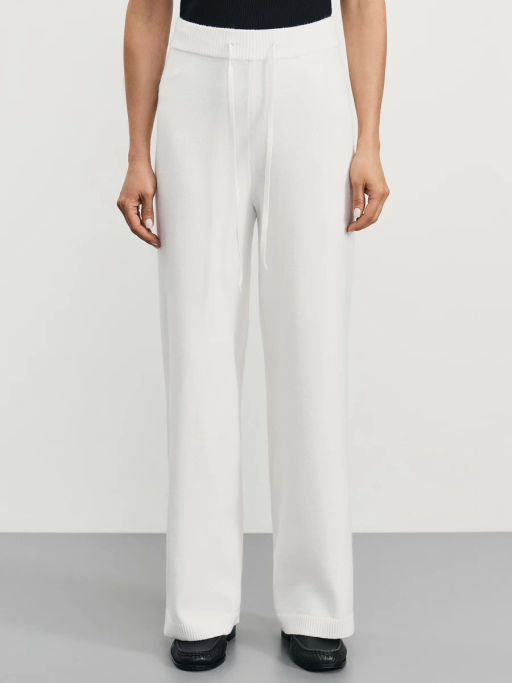 Широкие трикотажные брюки из вискозы / Zarina фото 2