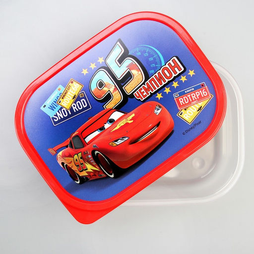 Цена за 2 шт. Ланч-бокс детский «Чемпион», 500 мл, Тачки