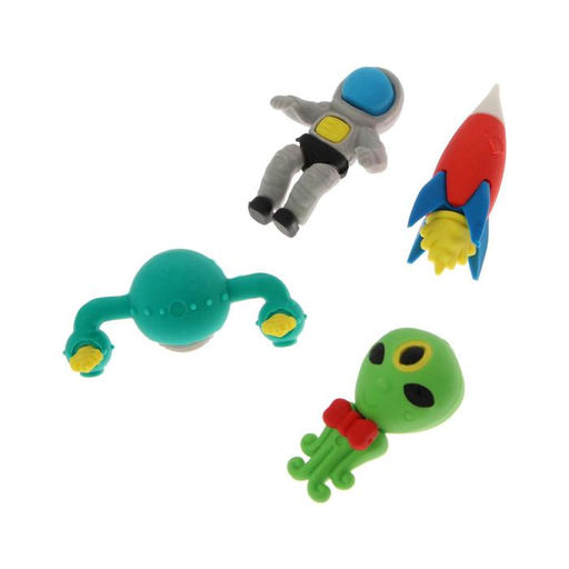 Набор ластиков фигурных 4 штуки Космос, МИКС - Simaland фото 3