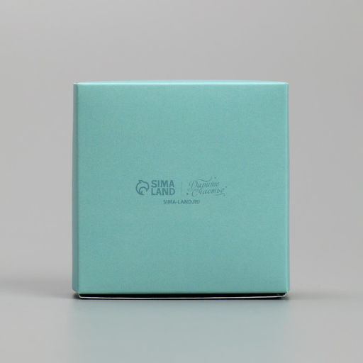 Цена за 5 шт. Коробка под бижутерию двухсторонняя Тиффани, 7.5 7.5 3 см - Дарите счастье фото 5