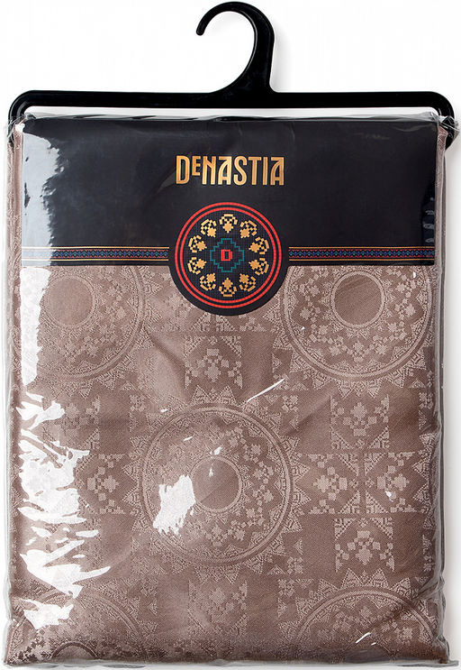 Скатерть 160x310 светло-коричневый полиэстер - Denastia фото 5