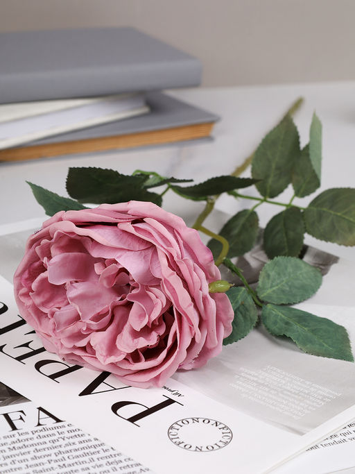 Цветок искусственный Пионовидная роза 59 см нежно сиреневый / GR-005 /уп 12/144/силикон - Галеонтрейд фото 5