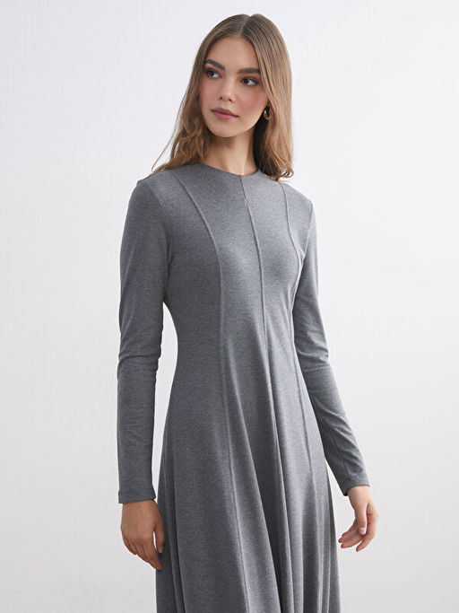 Bisiklet Yaka A Kesim Elbise