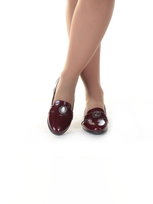 03-DMQN15-3 WINE Полуботинки женские (натуральная кожа) - Фабричный китай фото 3