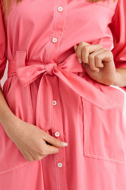 Платье свободного силуэта Ara (Цвет: Коралл) - Morozov Amavie фото 5