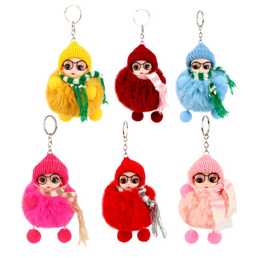 Мягкая игрушка Зимняя куколка в очках, на брелоке, 16 см, цвет МИКС - Simaland фото 5