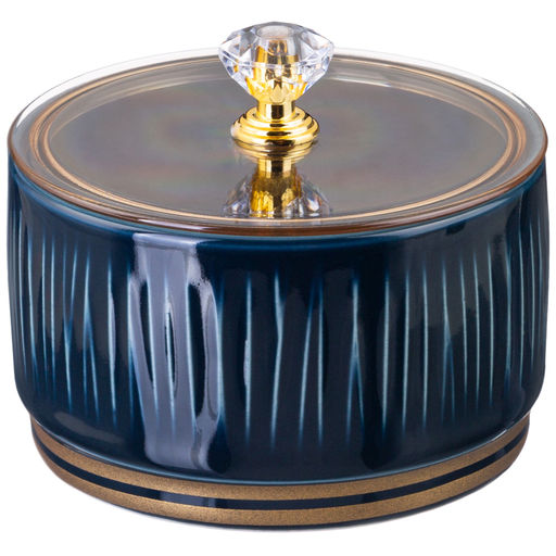 НАБОР БАНОК LEFARD HERBAL С ПЛАСТИК. КРЫШКОЙ 2 ШТ. 230 МЛ НА МЕТАЛЛ. ПОДСТАВКЕ СИНИЙ  фото 4