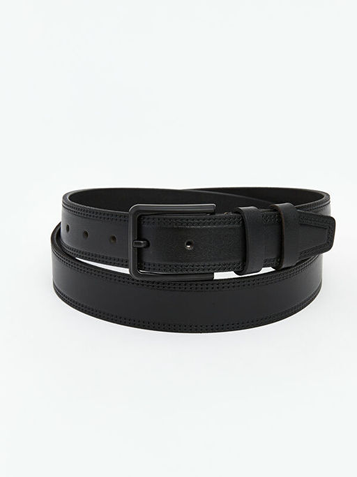 Deri G?r?n?ml? Erkek Kemer