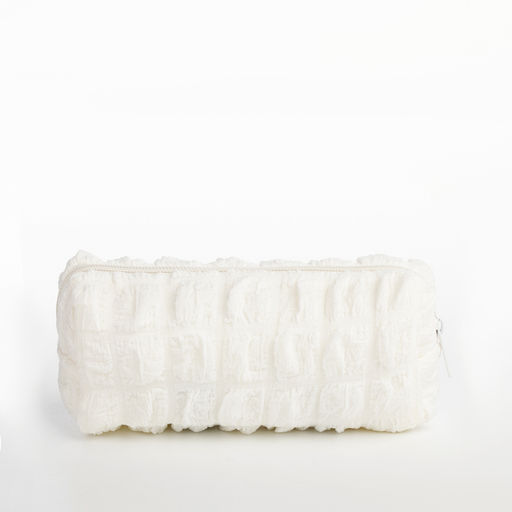 Косметичка на молнии женская, с подкладом, молочная - Simaland фото 3