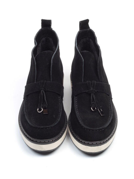 01-5172-2 BLACK Ботинки женские демисезонные (натуральная замша, байка) - Фабричный китай фото 12