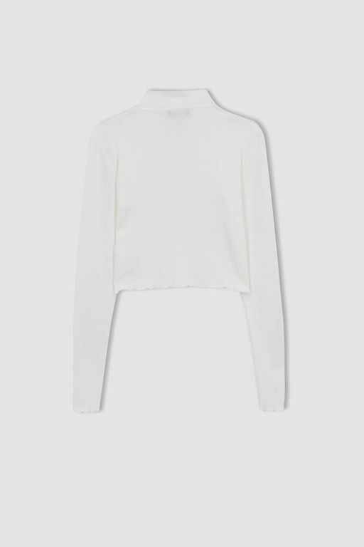 Кардиган приталенного кроя в рубчик с камзолом - Defacto фото 9