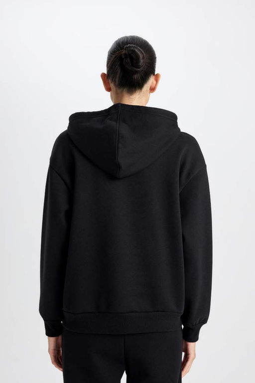 толстая толстовка с капюшоном Relax Fit - Defacto фото 6